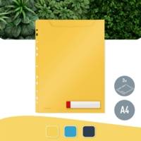 Pack 3 Pochettes Perforées A4 PP Cosy Opaque Jaune