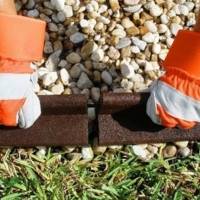 Bordure caoutchouc recyclé - 1200 x 70 x 80 mm - Gedimat - CREAGREEN