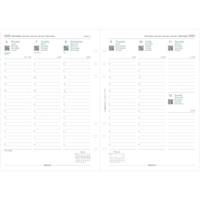 Recharge Organiseur Semaine sur deux pages - multilingue - A5 - 2025