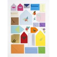 Paquet de 20 Enveloppe 120g 165x165 bleu nuit