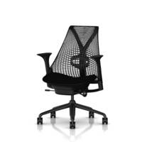 Fauteuil SAYL Herman MILLER tissu PHOENIX Noir avec accoudoirs