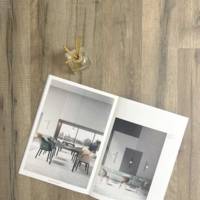 Mange-debout pied noir 60x60cm vieux plancher - intérieur - RestooTab