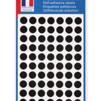 Sachet de 462 étiquettes Gommettes de signalisation Rondes 8 mm Noir