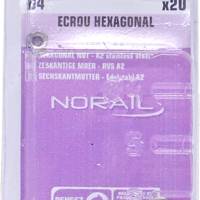 Ecrou hexagonal matière inox A2 Ø4 mm - Gedimat - NORAIL