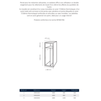 Vestiaire industrie sale – 1 porte – Acier monobloc robuste