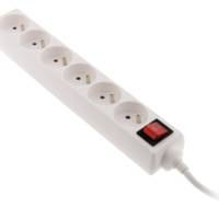 Bloc multiprises standard AVEC interrupteur blanc 5x16A 1m - Gedimat - ZENITECH