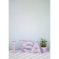 Support en papier brun mâché 5x22x30 cm, Lettre fantaisie V - DÉCOPATCH