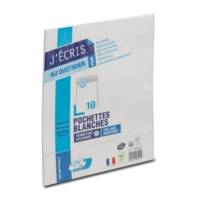 Paquet de 10 pochettes blanches 24 260x330 90 g/m² bande de protection - GPV