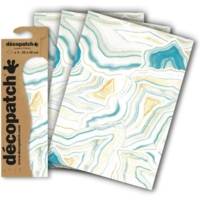 Pochette 3 Feuilles Identiques Imprimées 30x40 cm, Interieur marbre