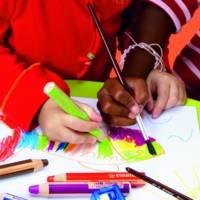 Crayon WOODY 3 en 1 Extra large  rose foncé