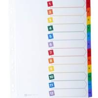 Jeu d'intercalaire Numérique 12 touches Maxi format Onglets Mylar